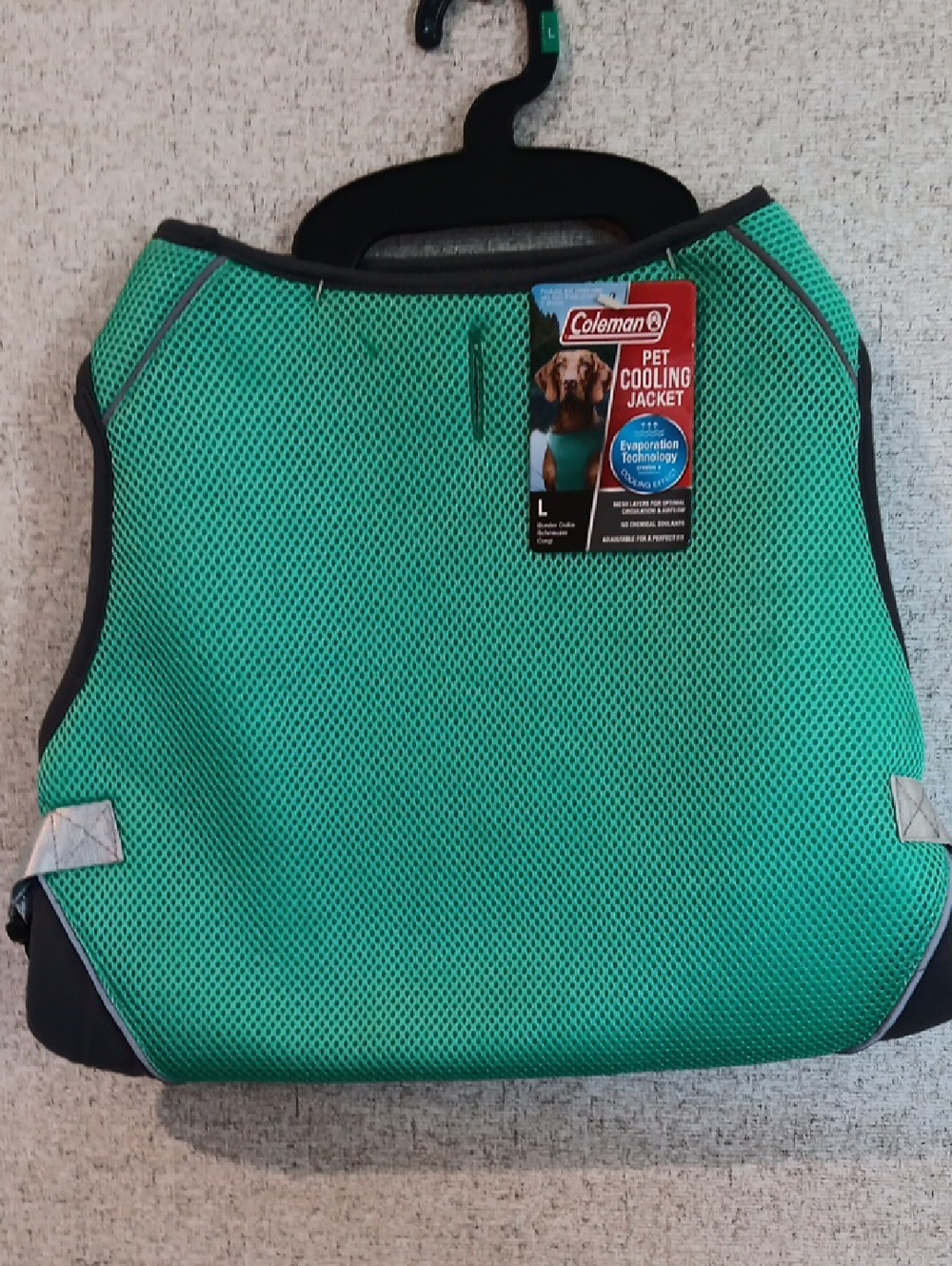 Coleman Teal Mesh Pet Cooling Jacket Size L